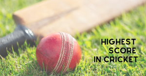 highest score in cricket